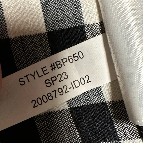 J. Crew Midi pencil skirt in gingham stretch linen-viscose blend