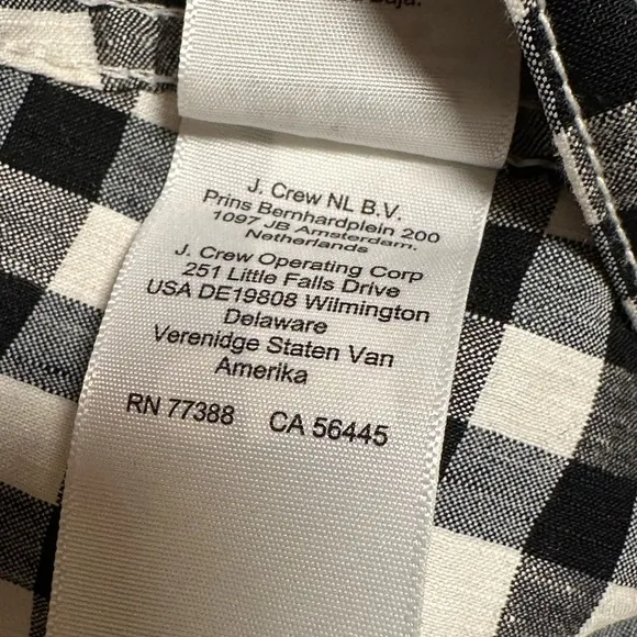 J. Crew Midi pencil skirt in gingham stretch linen-viscose blend