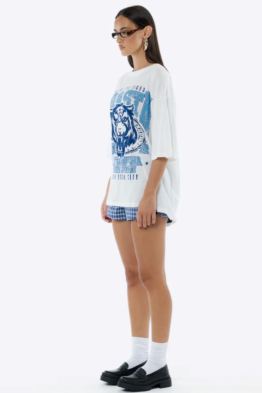 JAGGER & STONE TIGER LEAGUE OVERSIZED TEE - GREY