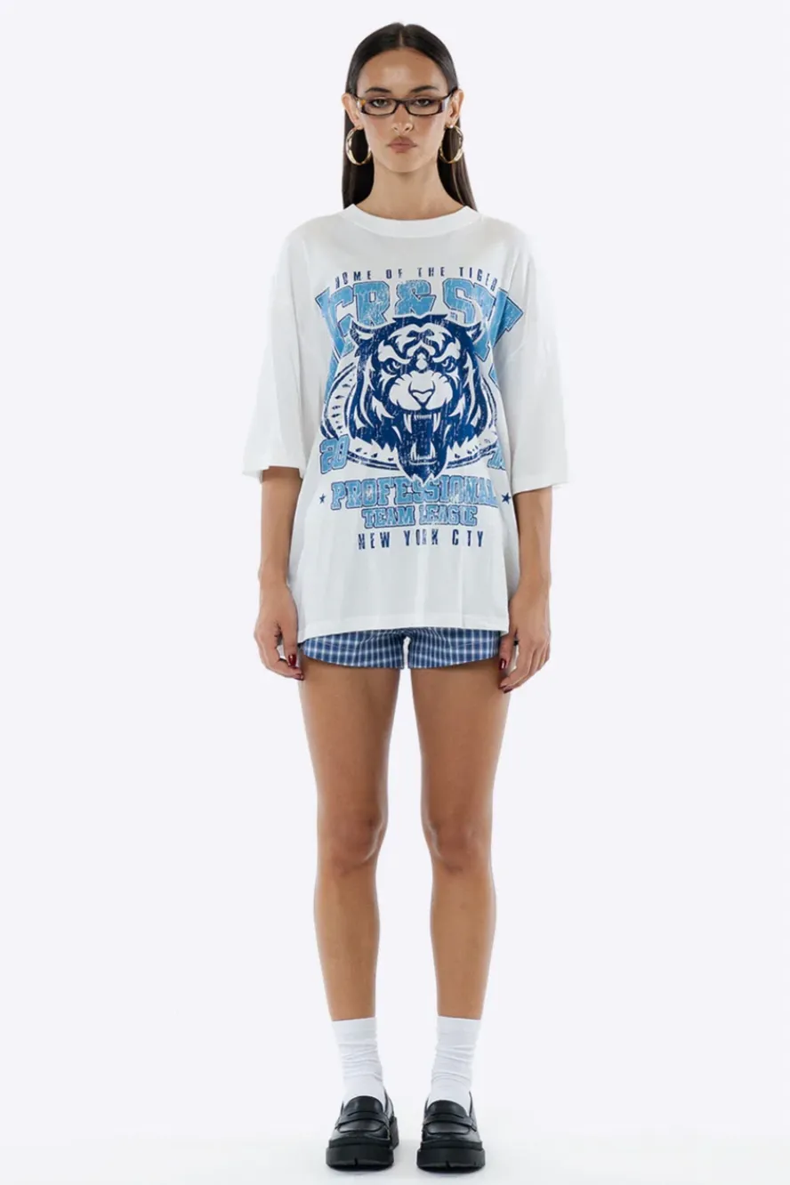 JAGGER & STONE TIGER LEAGUE OVERSIZED TEE - GREY