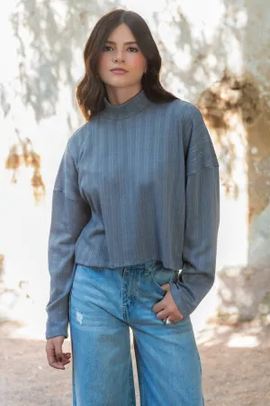 Jersey corto oversized de cuello alto
