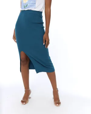 Ladies Midi Pencil Knitwear Skirt