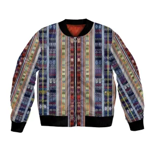 Lamba Mpanjaka Malagasy Traditional Pattern Bomber Jacket LT15