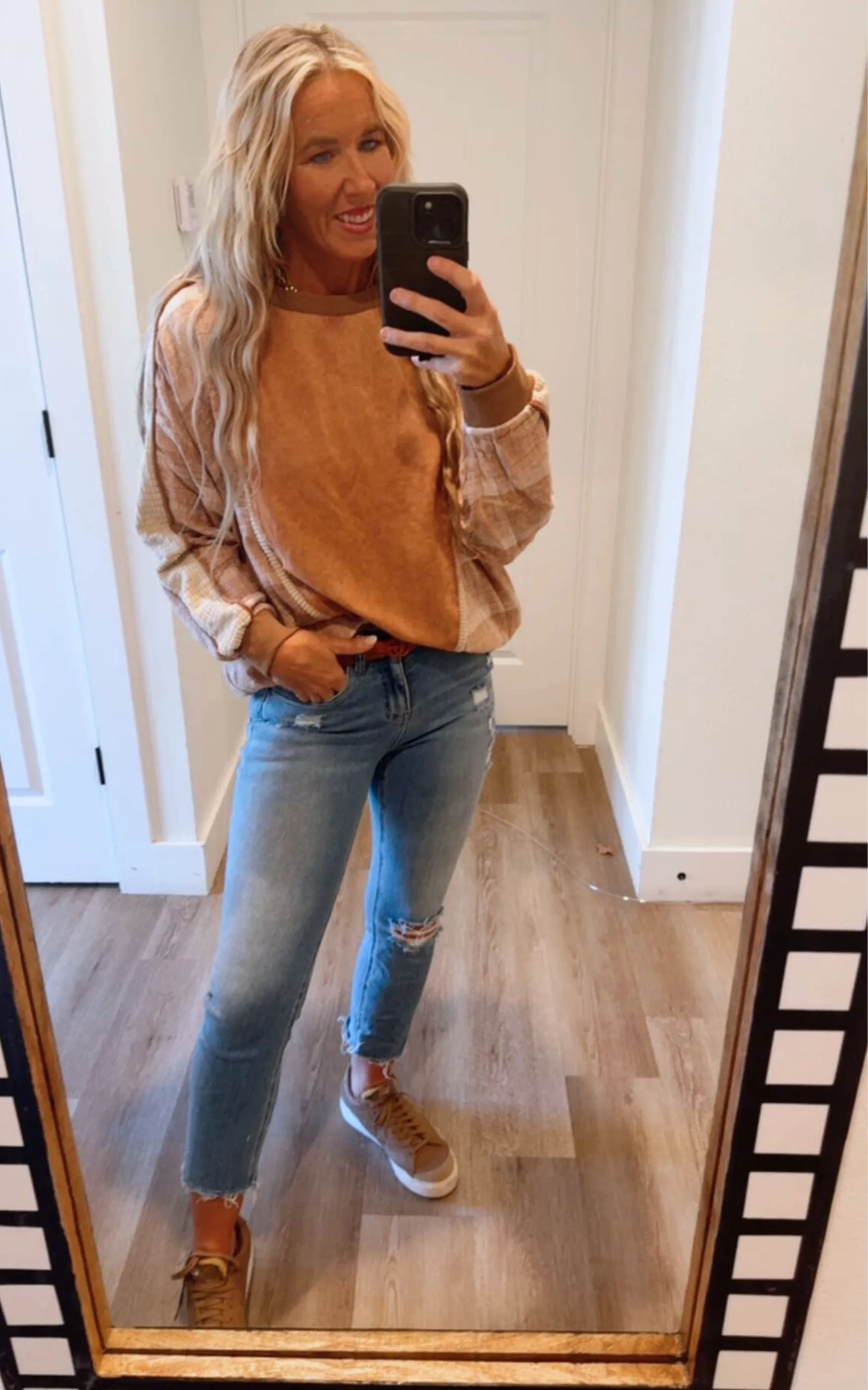 Latte Washed Oversized Sweatshirt