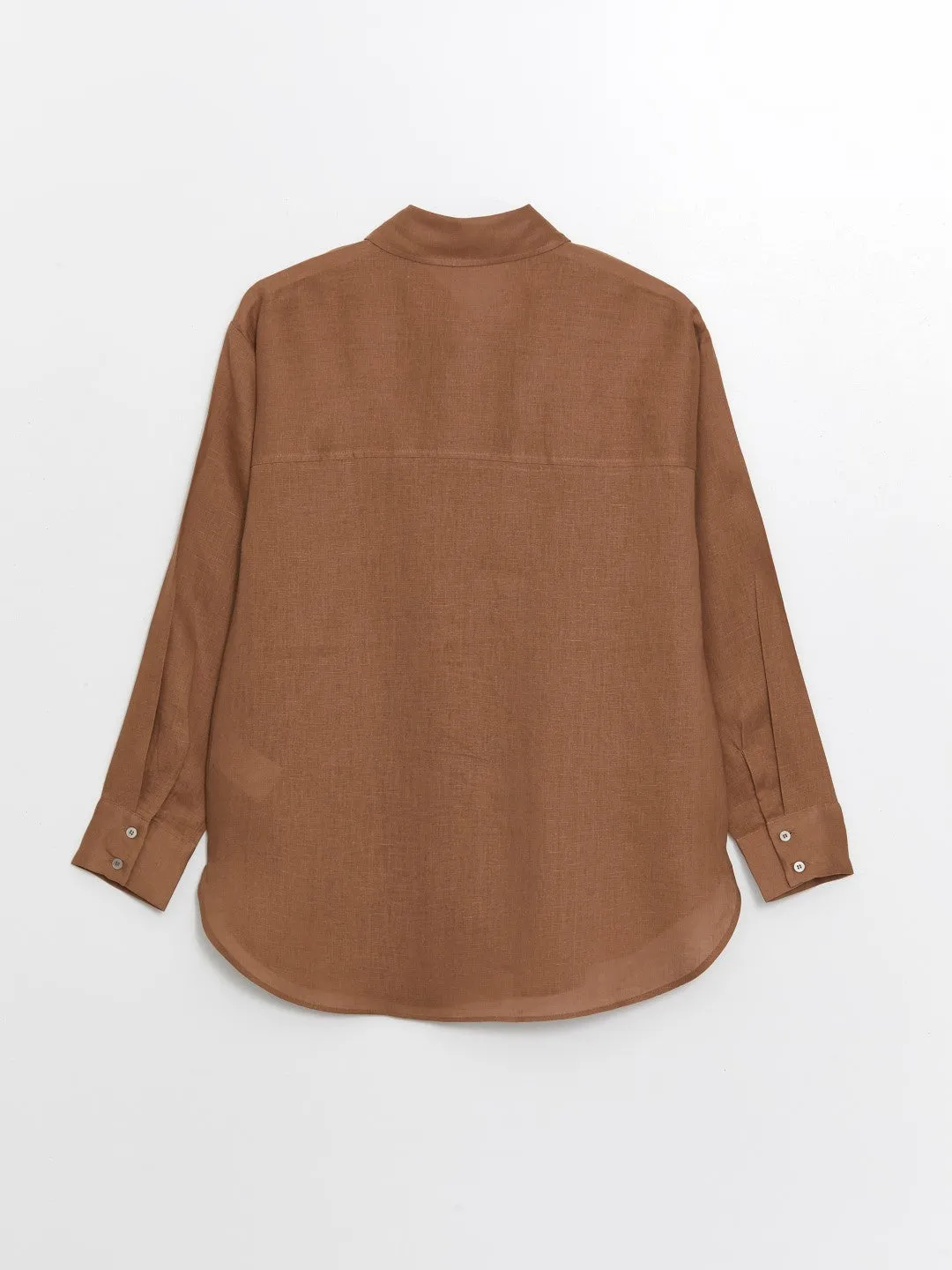 LCW Vision

New Black Plain Long Sleeve Oversize Linen Women's Shirt