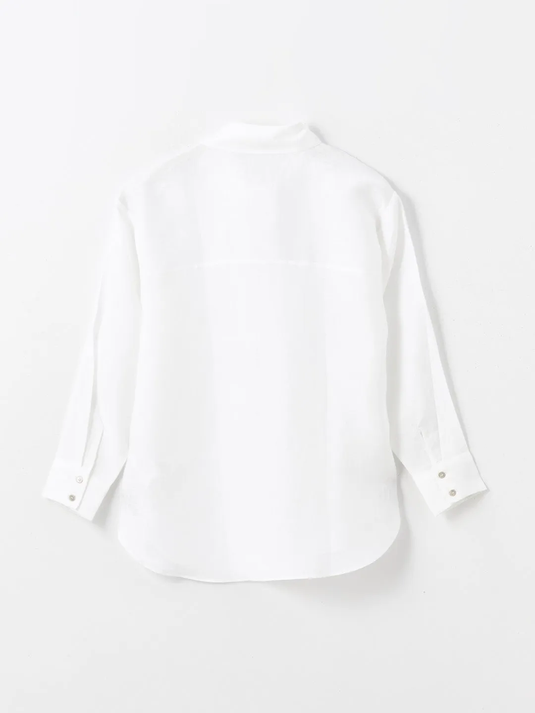 LCW Vision

New Black Plain Long Sleeve Oversize Linen Women's Shirt