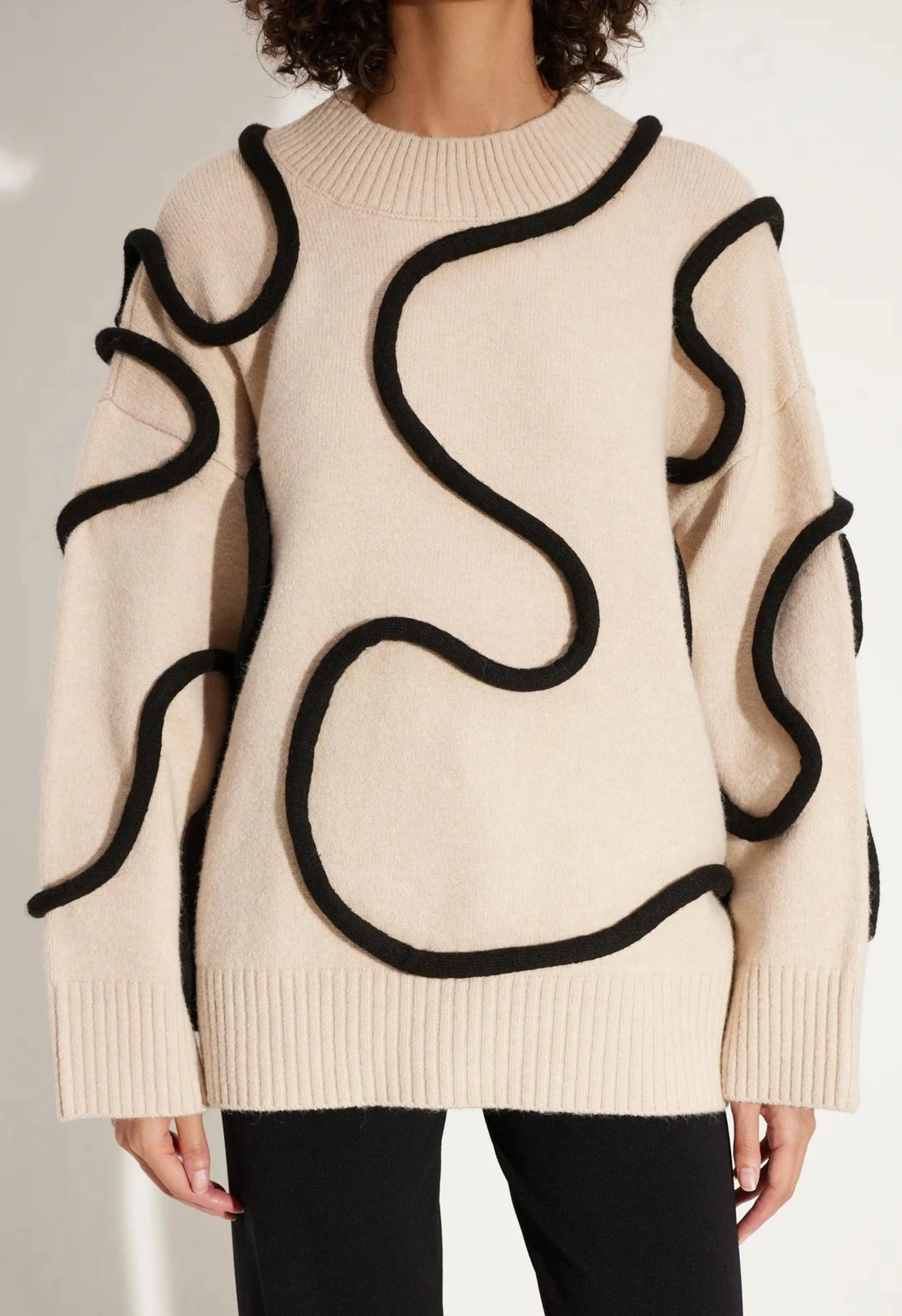 Leigh Squiggle Knit Sweater