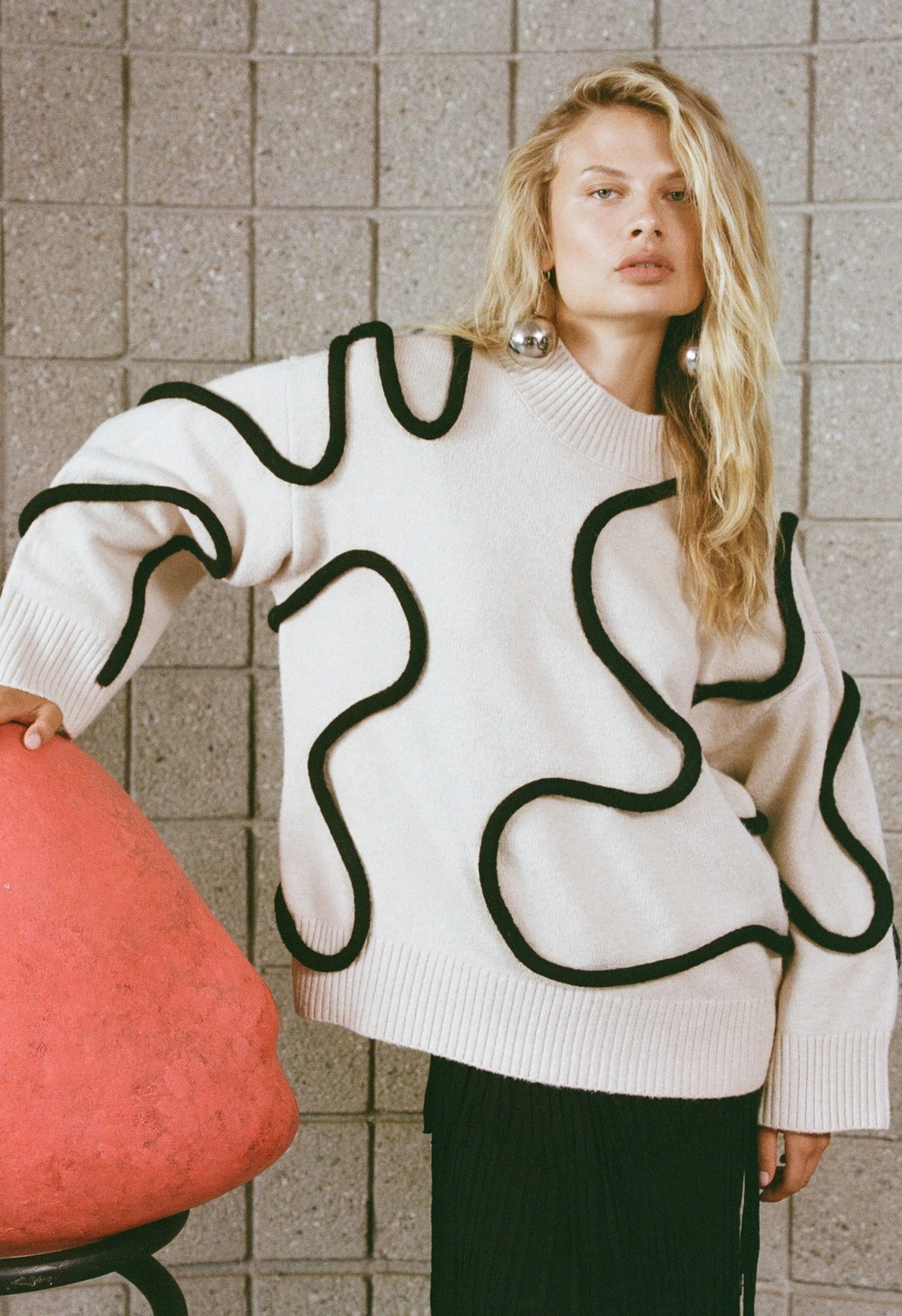 Leigh Squiggle Knit Sweater