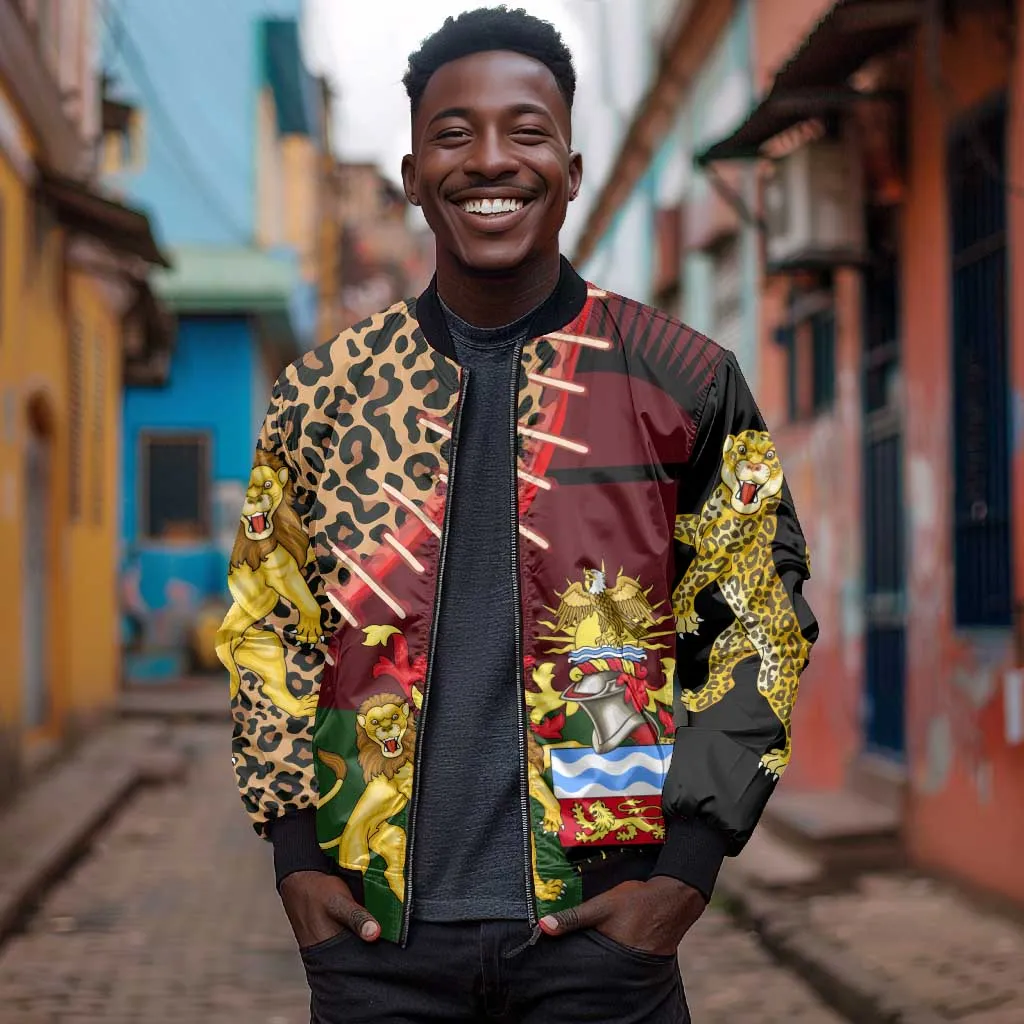Leopard and Lion Malawi Bomber Jacket Unity and Freedom TS04