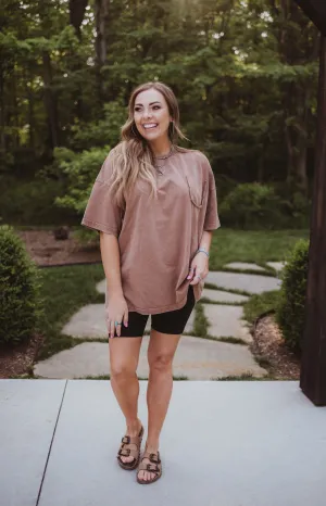 Let's Stay Home Cocoa Mineral Wash Tee