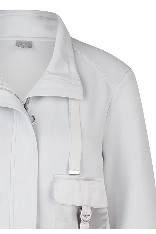 LIGHT GREY FANCY POCKETS JACKET