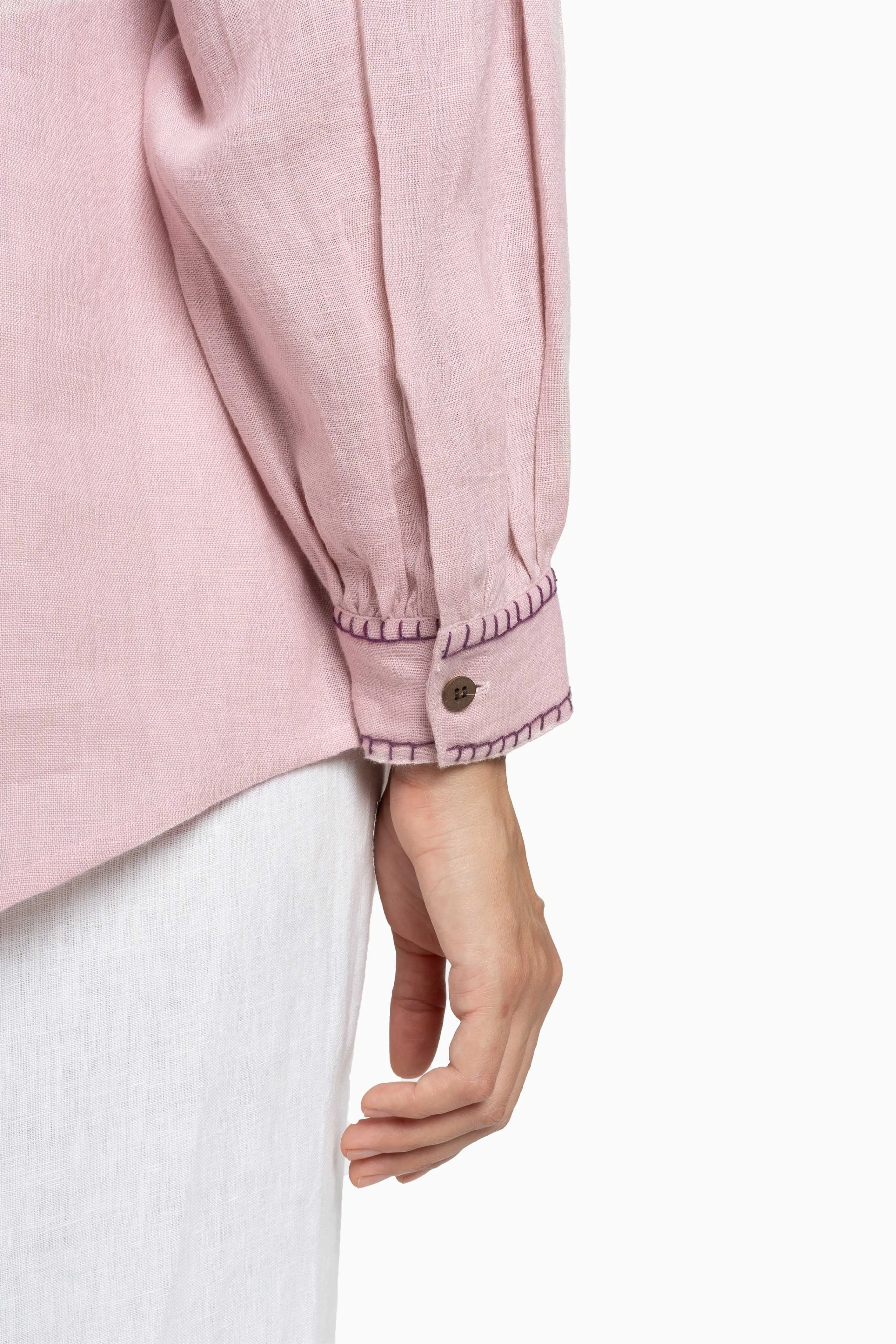 Linen Caprice Top-Brown Bean