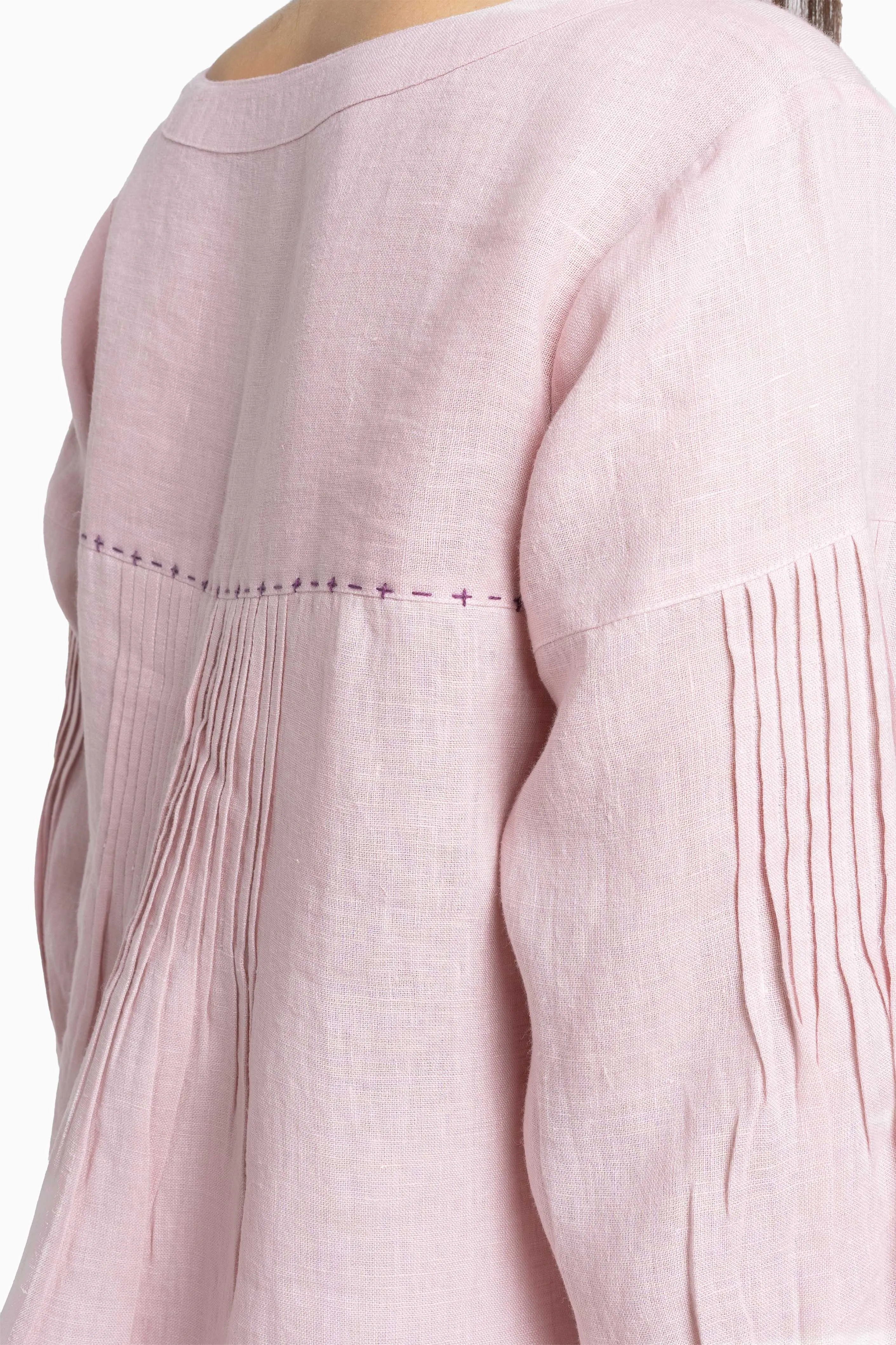 Linen Caprice Top-Muted Mocha