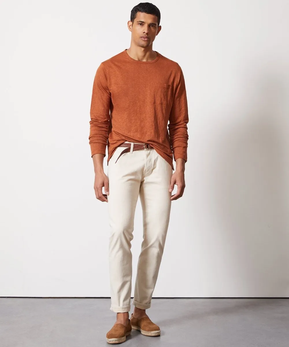 Linen Jersey Pocket Tee in Gingersnap