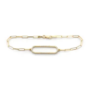 Long Oval Diamond Bracelet
