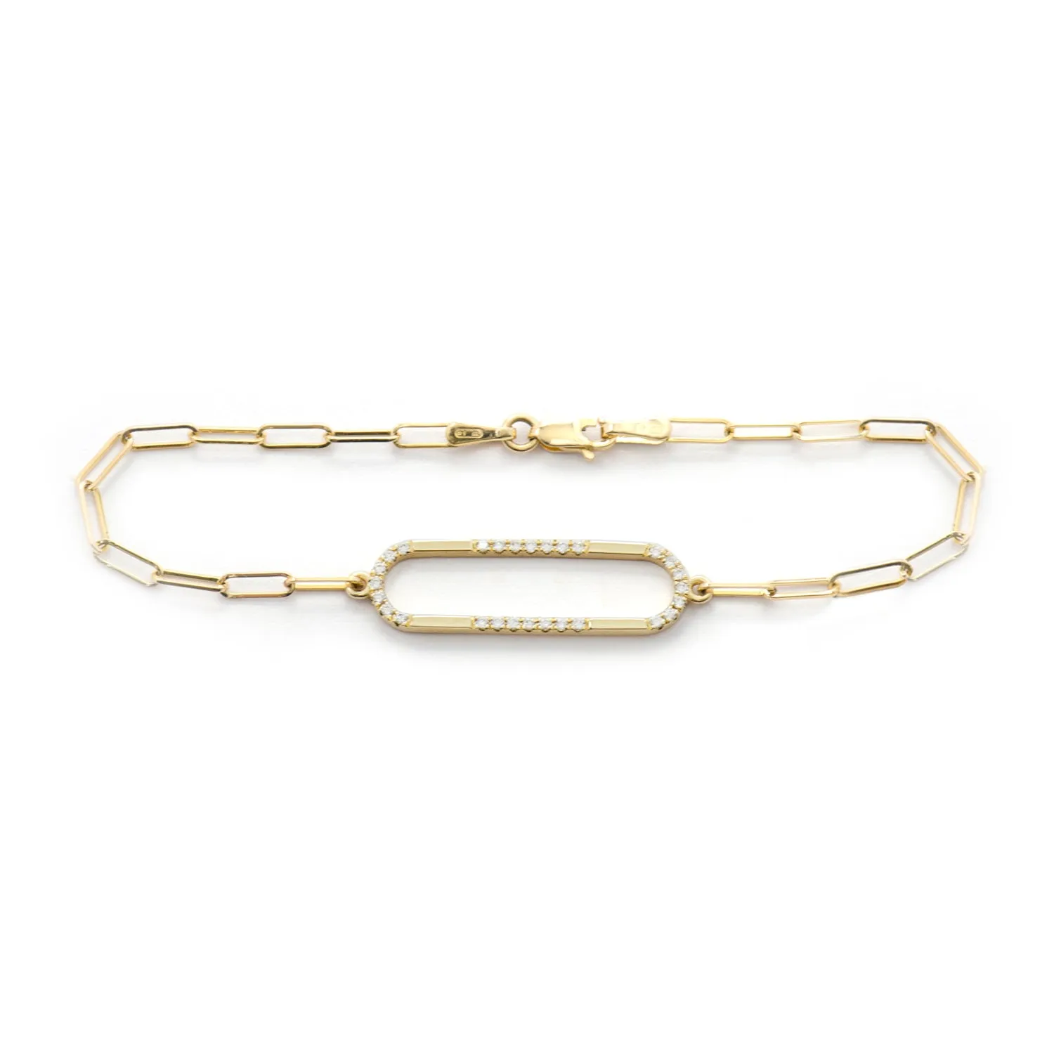 Long Oval Diamond Bracelet