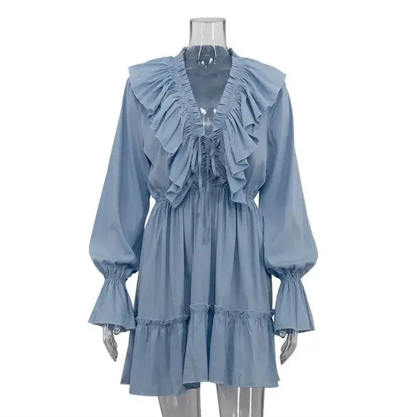 Long Sleeve Ruffle Dress