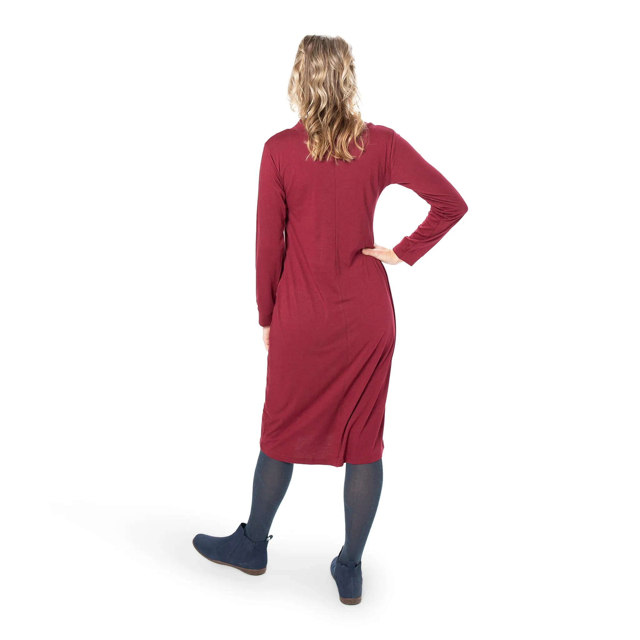 Long V-Neck Bamboo Dress