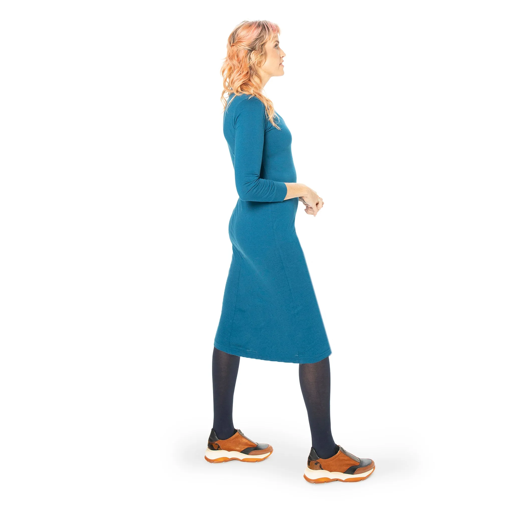 Long V-Neck Bamboo Dress