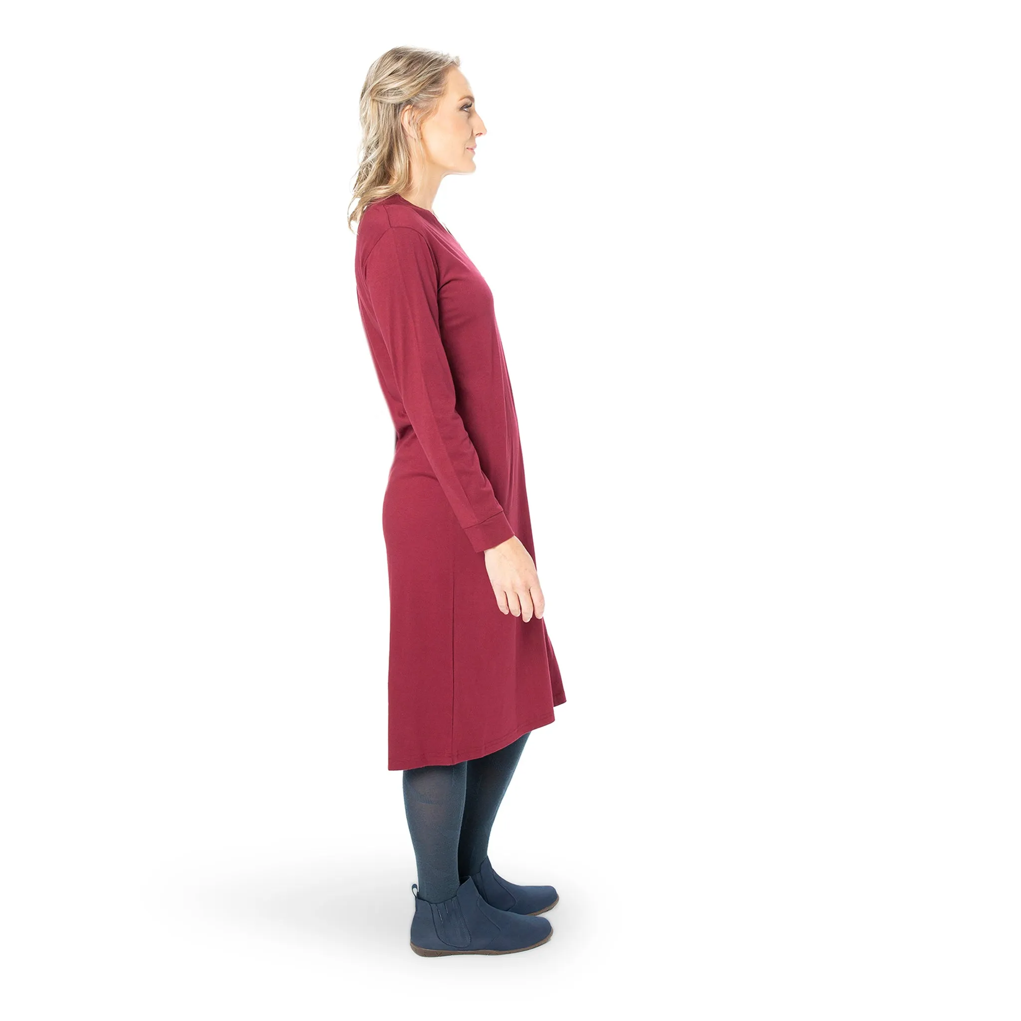 Long V-Neck Bamboo Dress