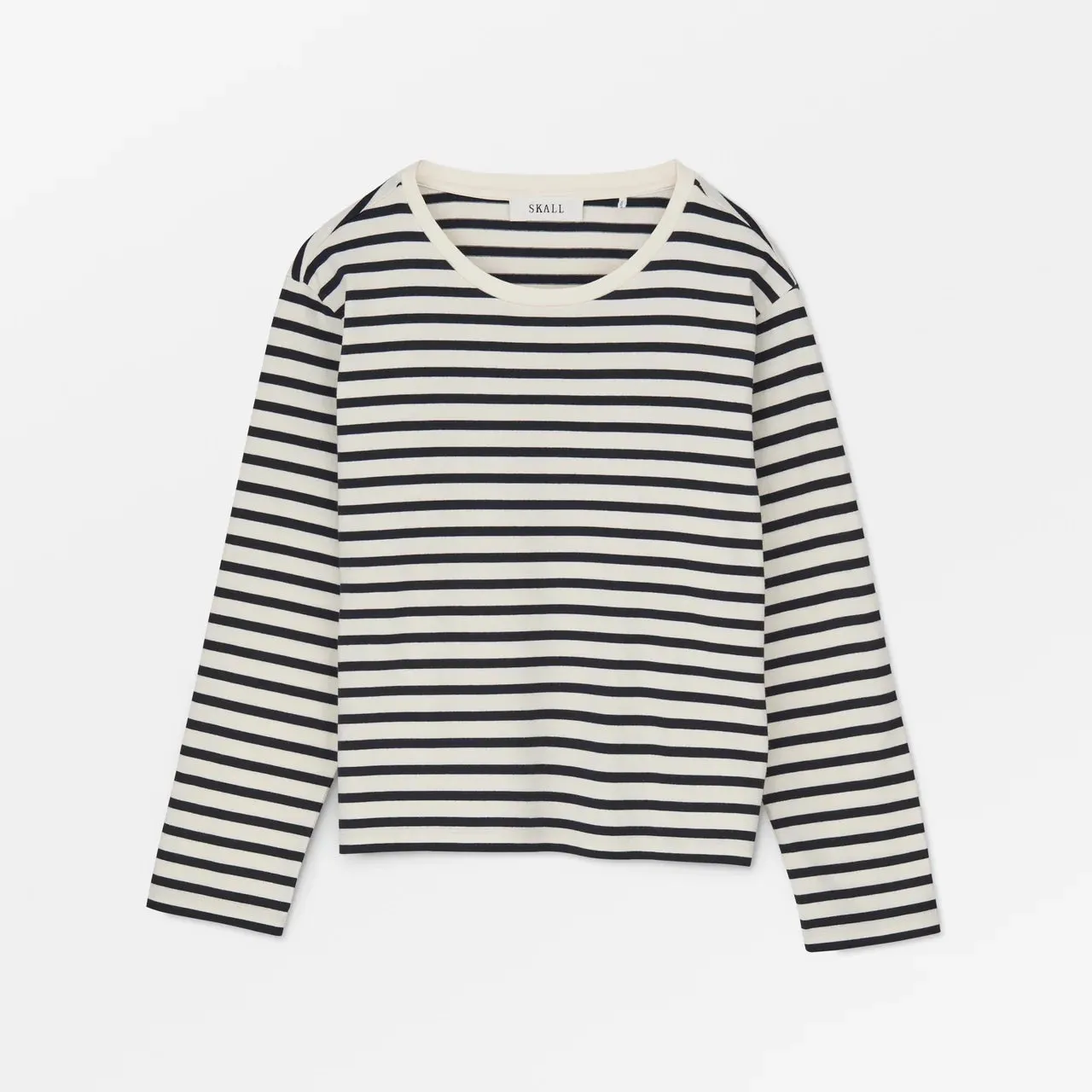 Loui Oversized Long Sleeve Top | Dark Navy & White Stripe