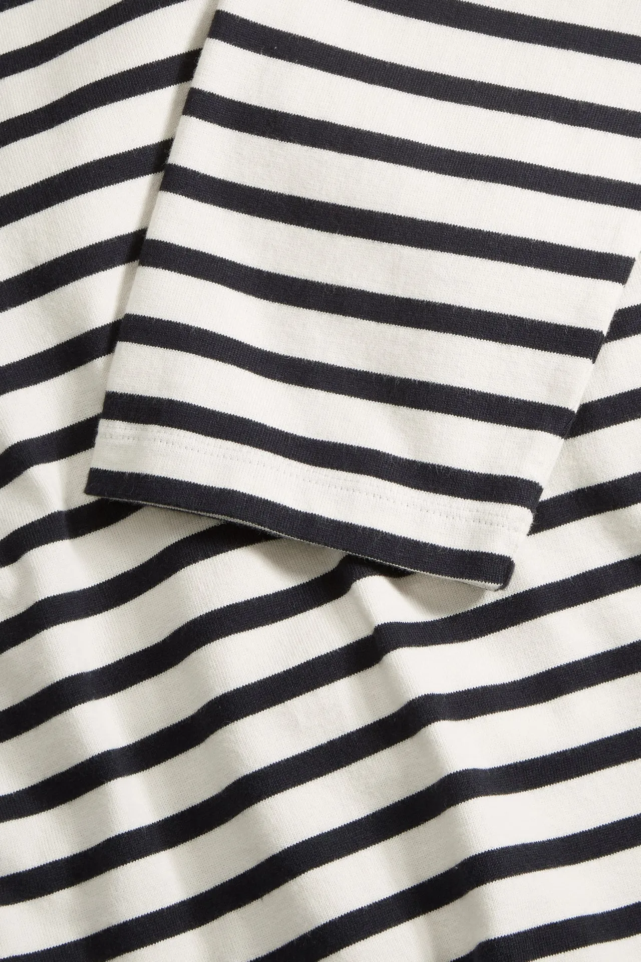 Loui Oversized Long Sleeve Top | Dark Navy & White Stripe