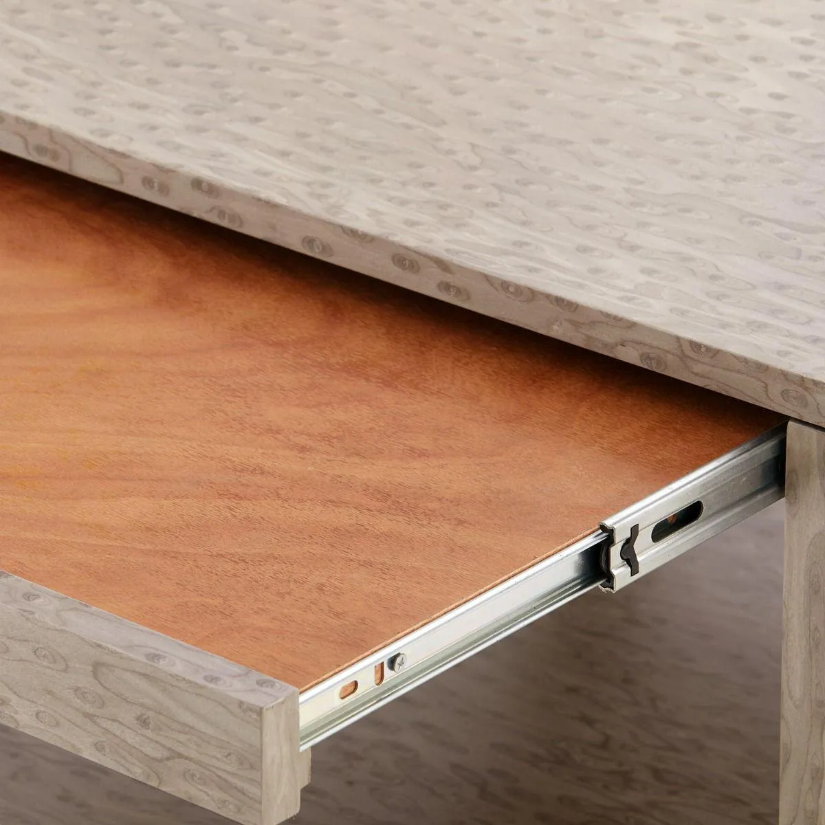 Lugano 1-Drawer Side Table / Taupe Gray