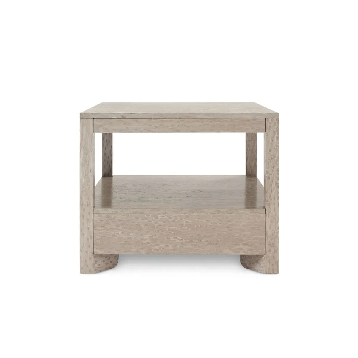 Lugano 1-Drawer Side Table / Taupe Gray