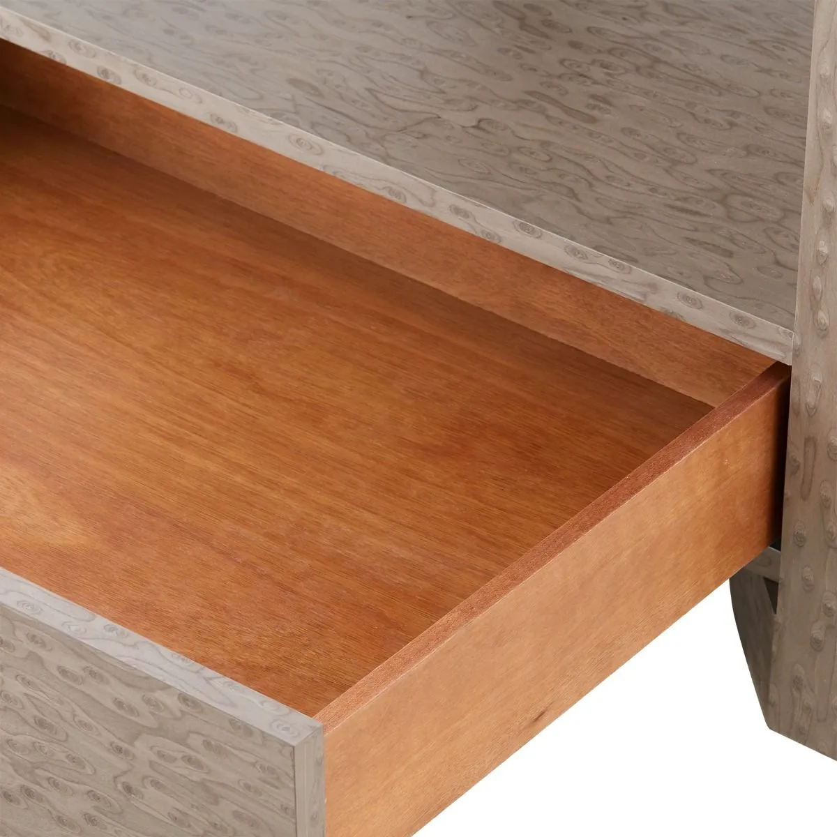 Lugano 1-Drawer Side Table / Taupe Gray