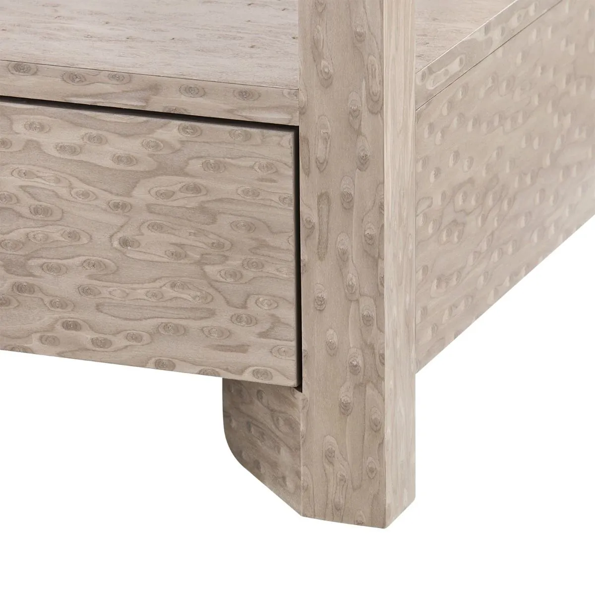 Lugano 1-Drawer Side Table / Taupe Gray