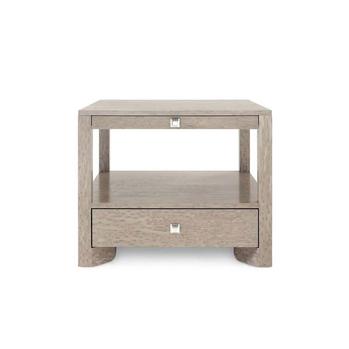Lugano 1-Drawer Side Table / Taupe Gray