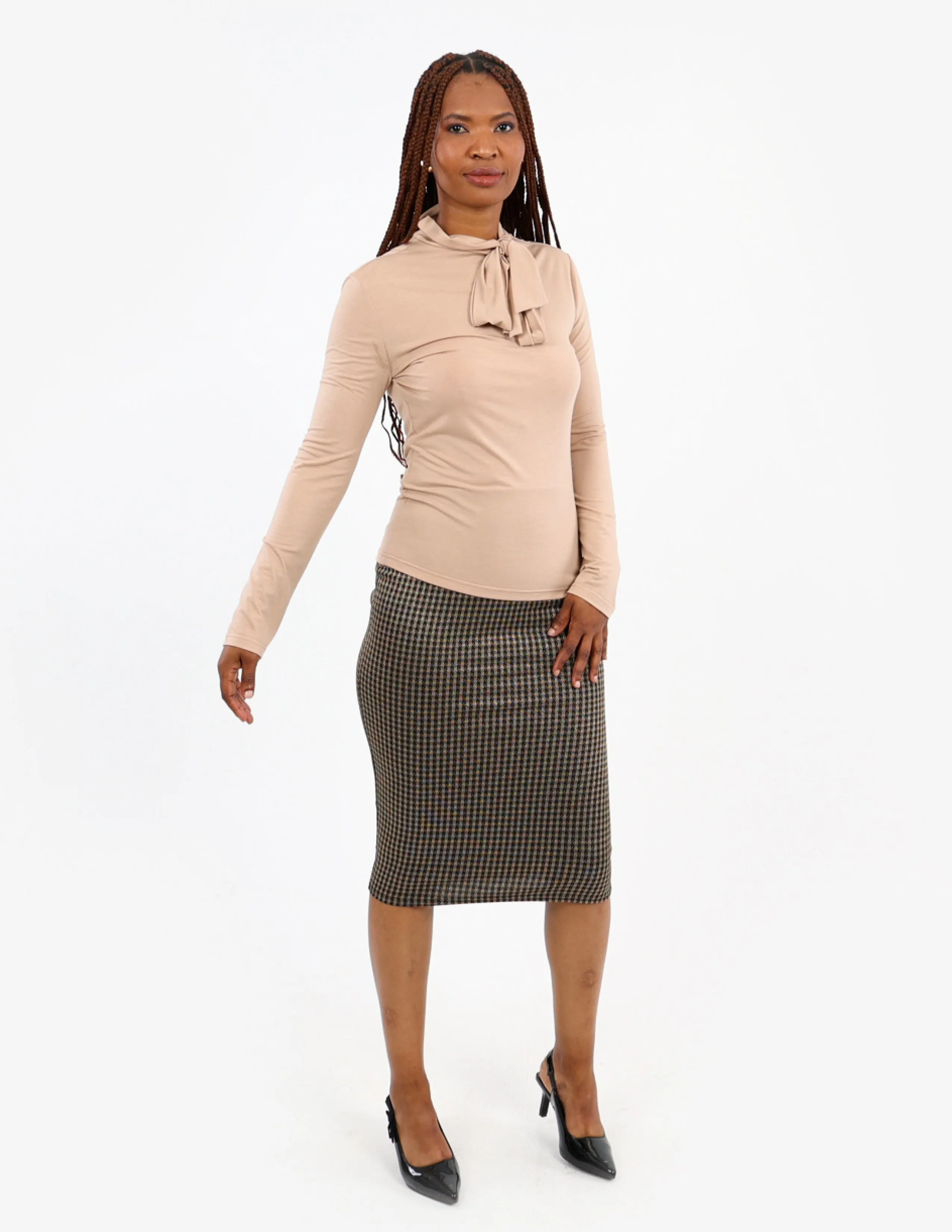 Lurex Pencil Skirt