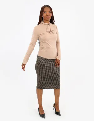 Lurex Pencil Skirt