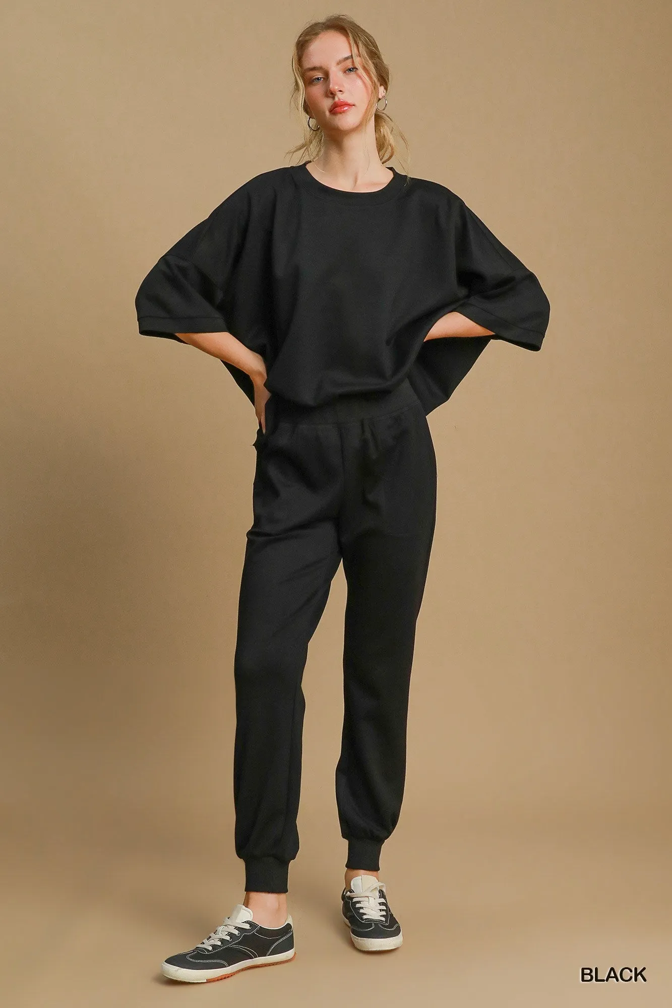 Luxeknit Oversized Black Top