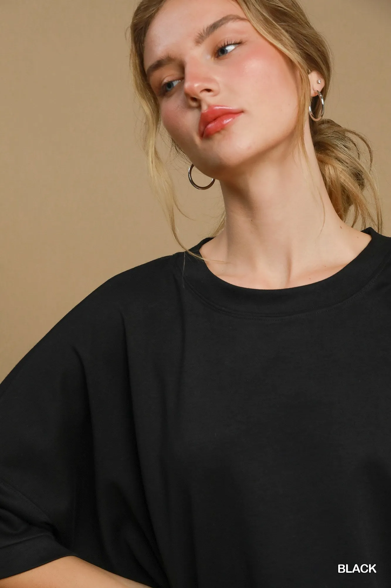 Luxeknit Oversized Black Top