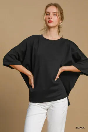 Luxeknit Oversized Black Top