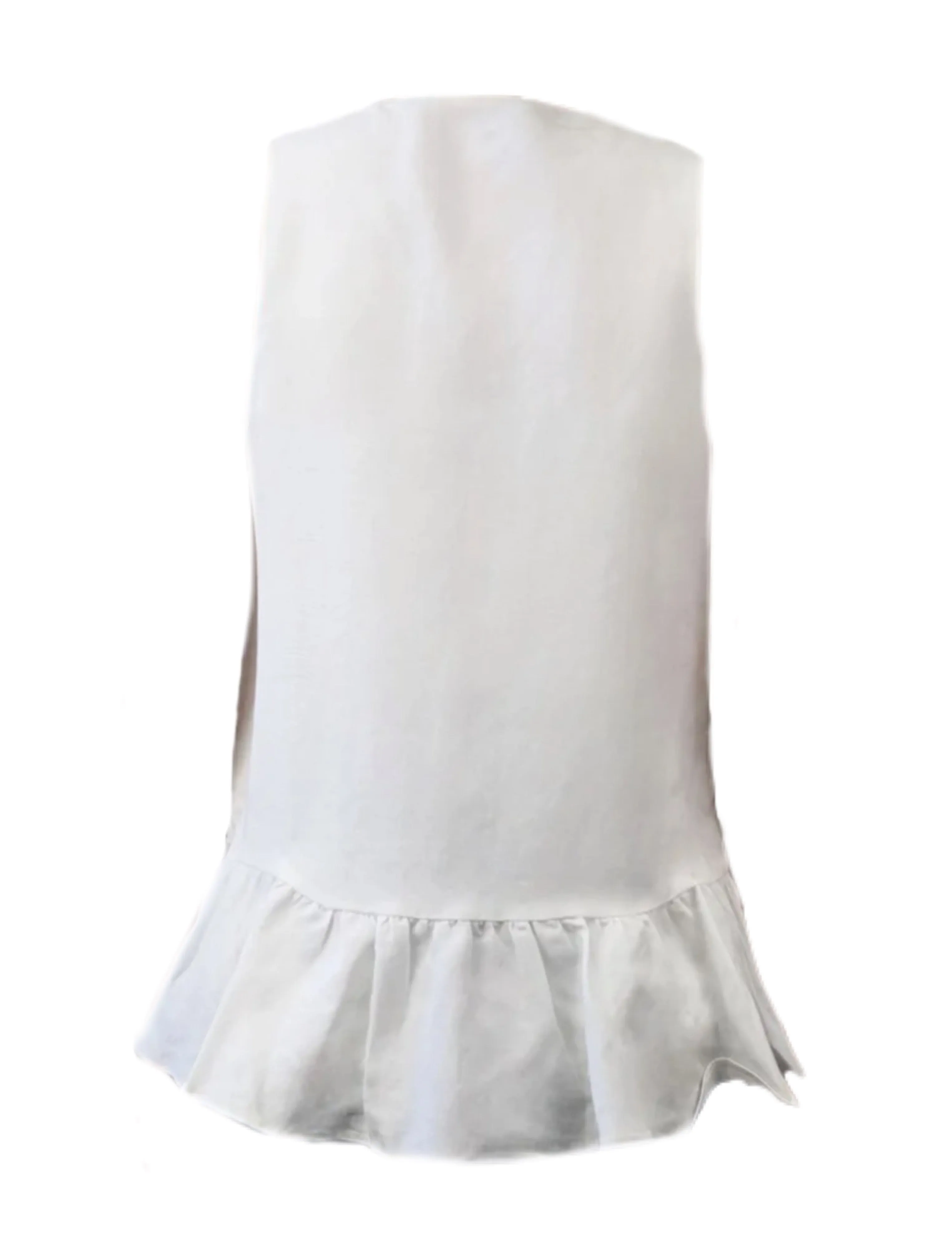 MADISON THE LABEL Women's White Linen Layered Lace Top #MS0263 X-Small NWT