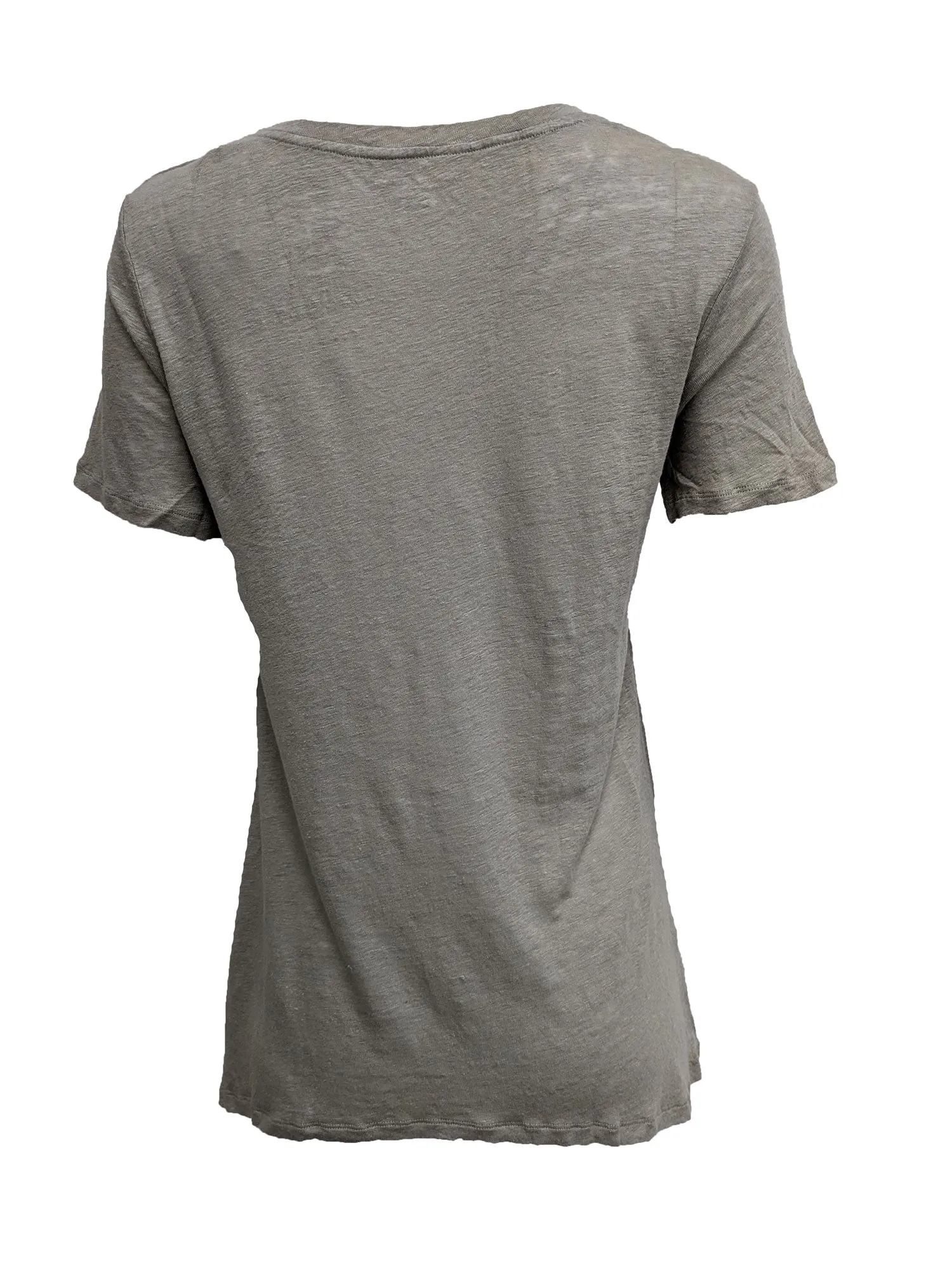 Majestic Filatures Taupe Linen Short Sleeve Tee Size X-Small NWT