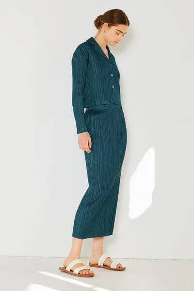 Marina West Swim Pleated Midi Pencil Skirt