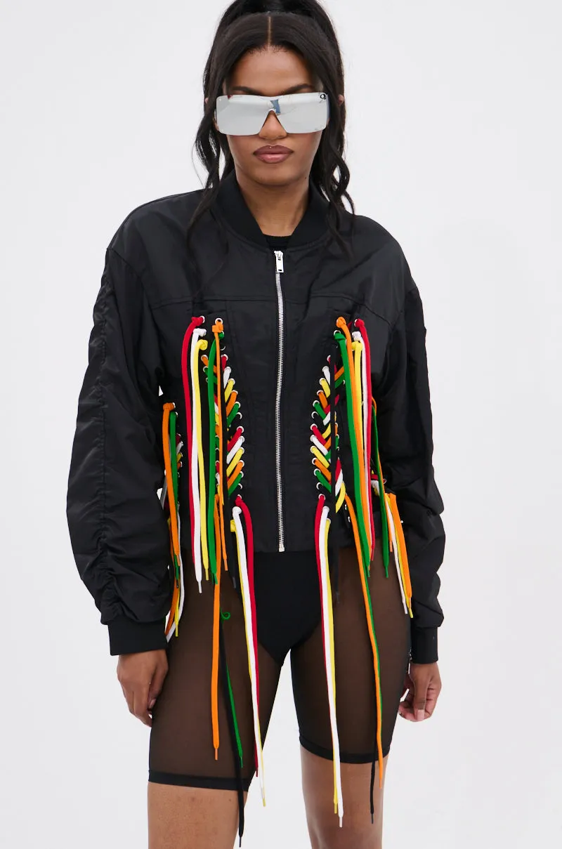 MARLEY LACE UP BOMBER