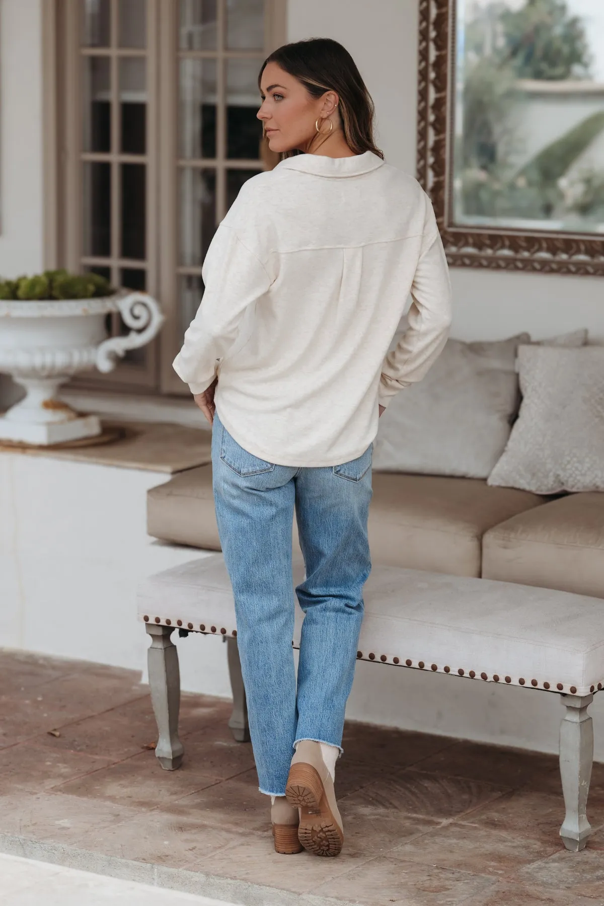 Medium Stone Wash Distressed 90's Boyfriend Jeans - FINAL SALE