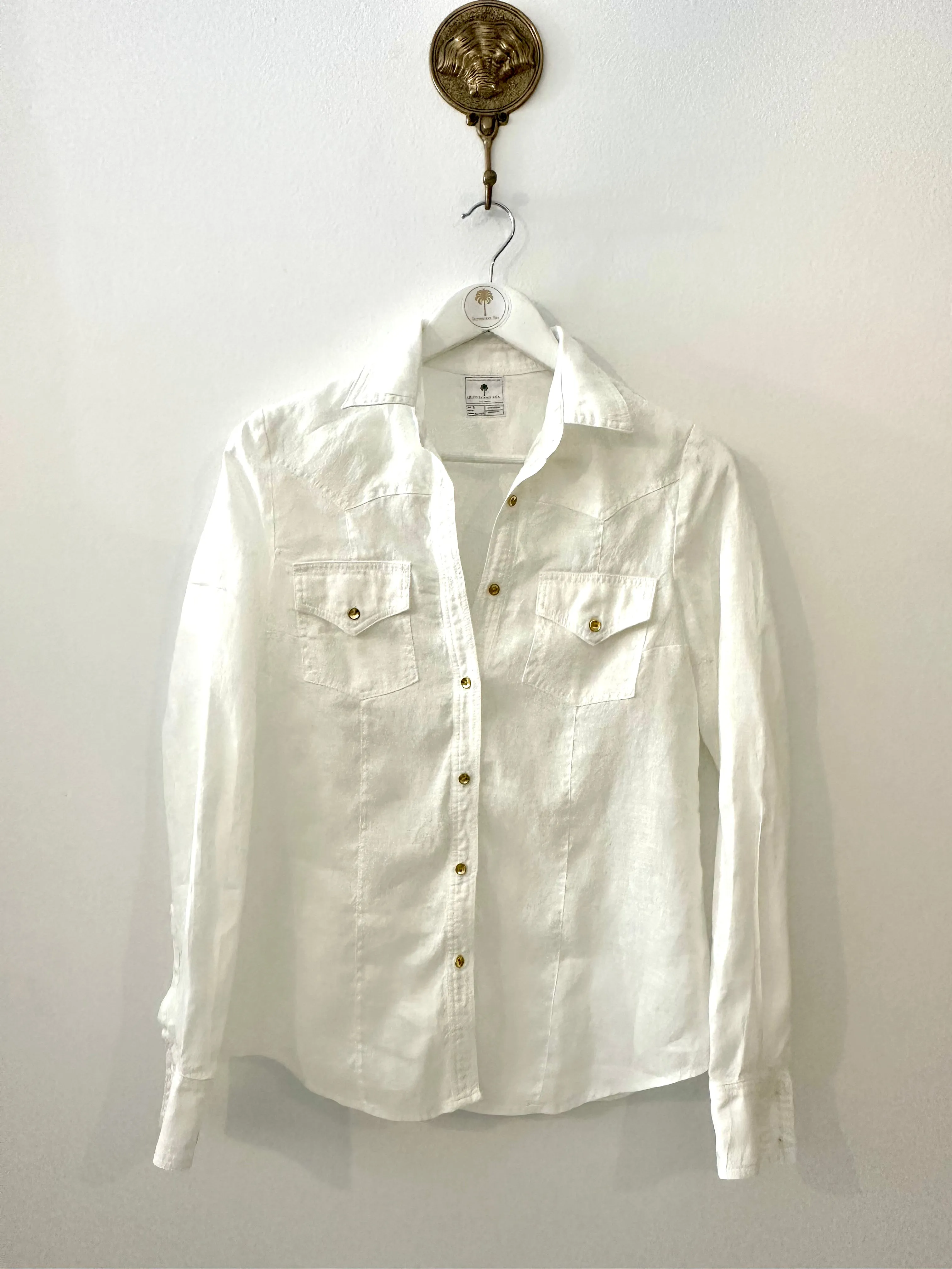 Memphis White Linen Shirt