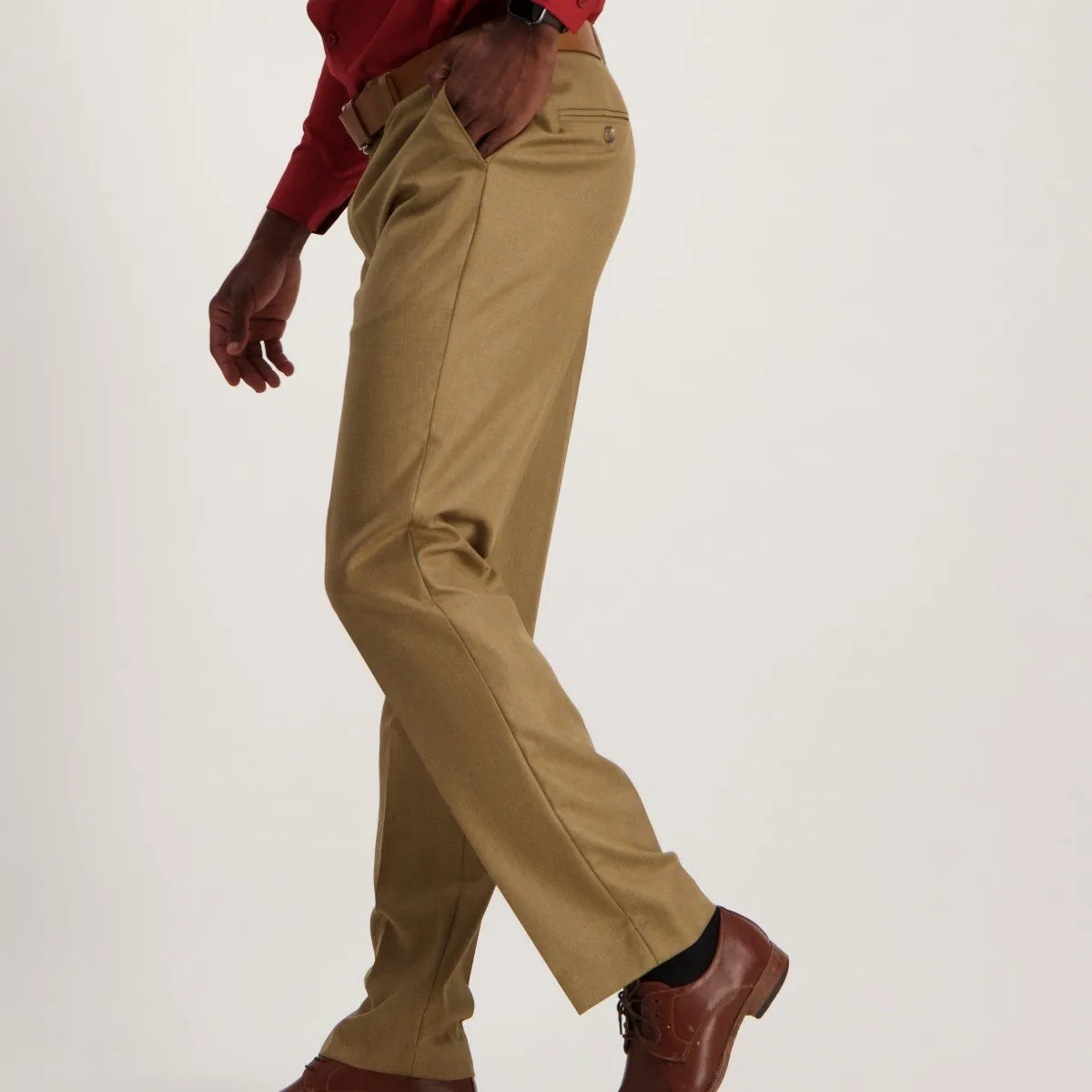 Men's 1-Up Textured Slim Trouser - Bronze