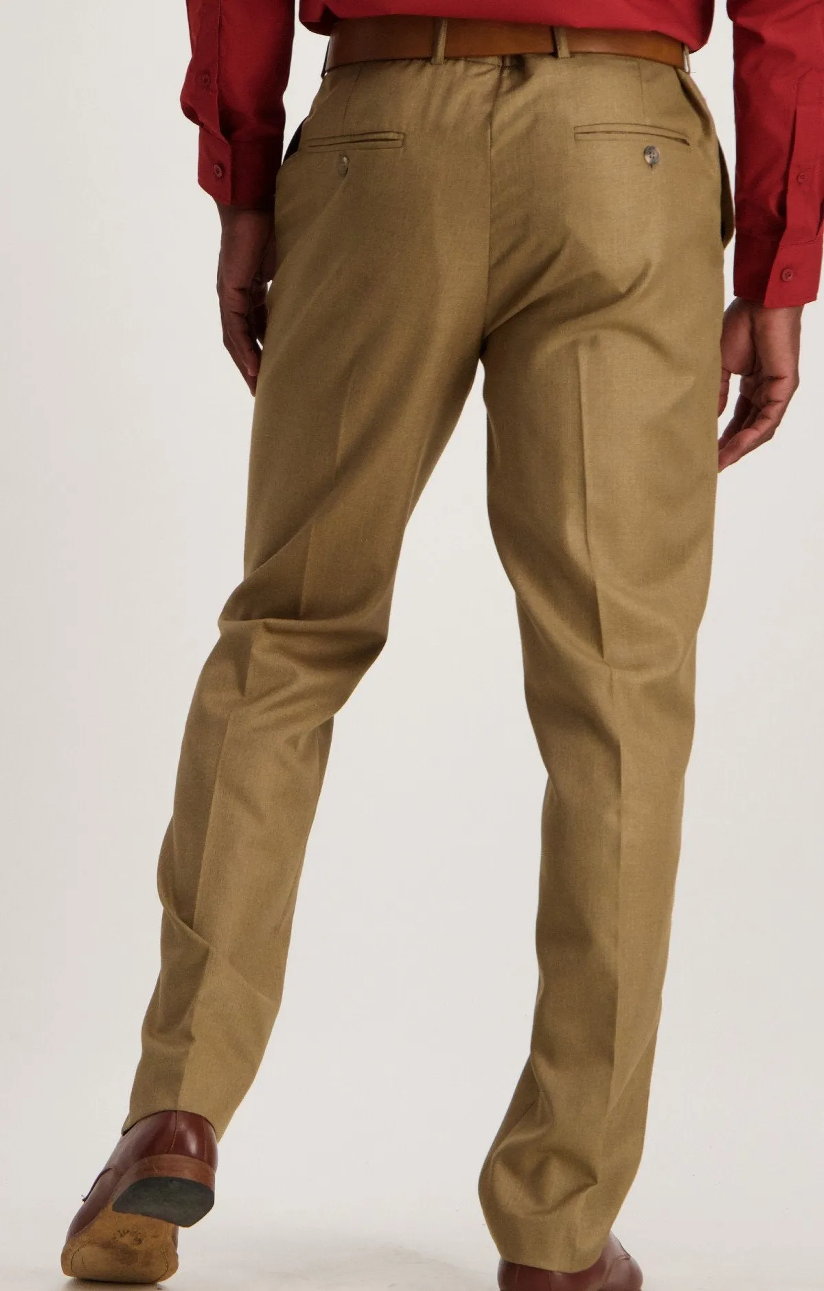 Men's 1-Up Textured Slim Trouser - Bronze