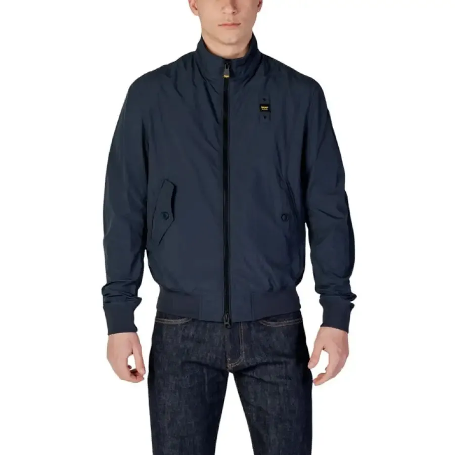 Men's Black Bomber Jacket and Jeans