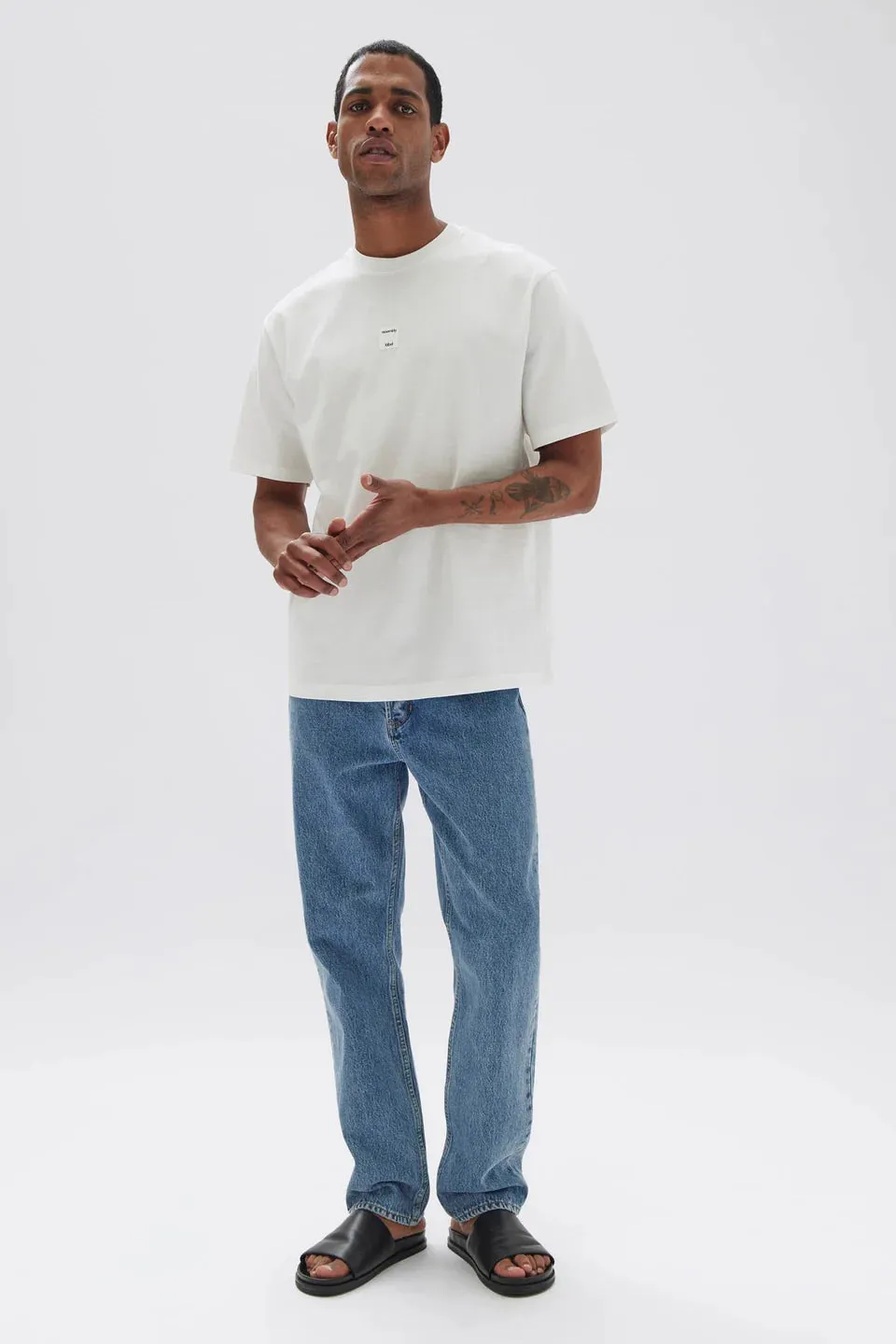 Mens Exhibit Patch SS Tee White