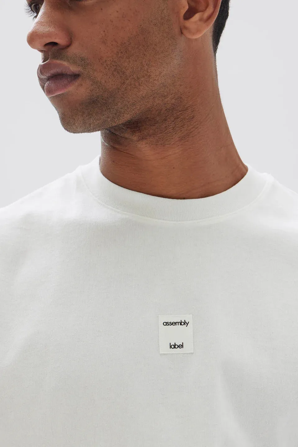 Mens Exhibit Patch SS Tee White