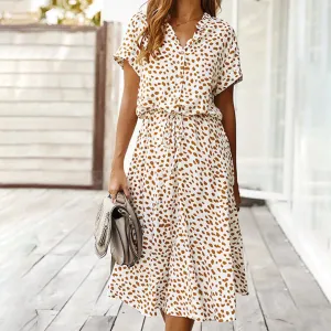 Milagros® | Printed V-Neck Dress