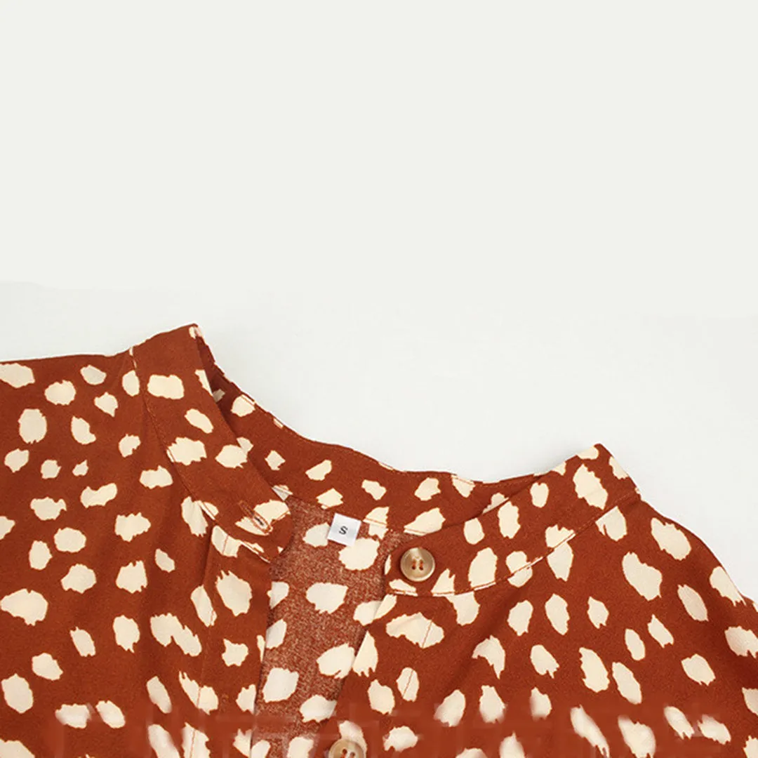 Milagros® | Printed V-Neck Dress