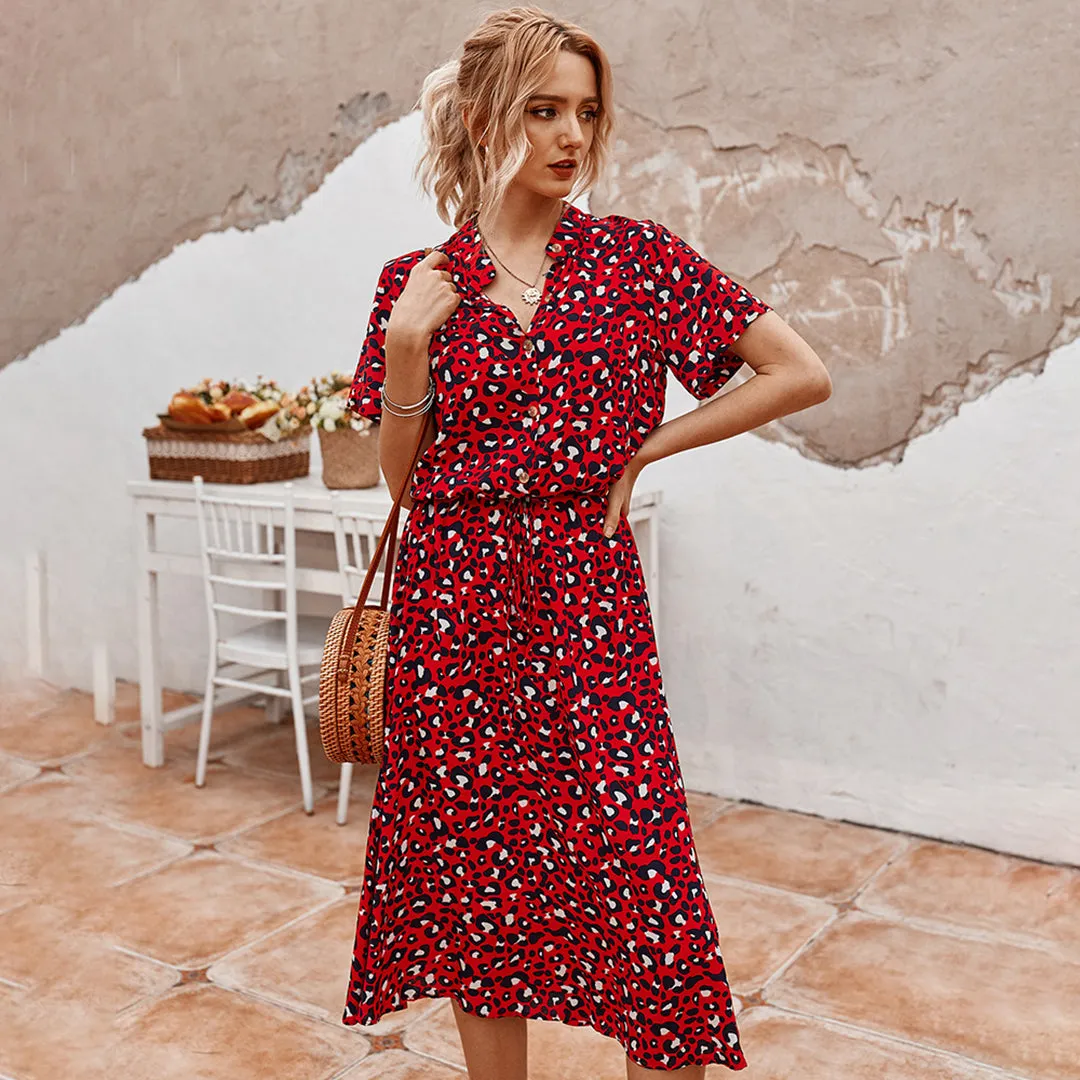 Milagros® | Printed V-Neck Dress
